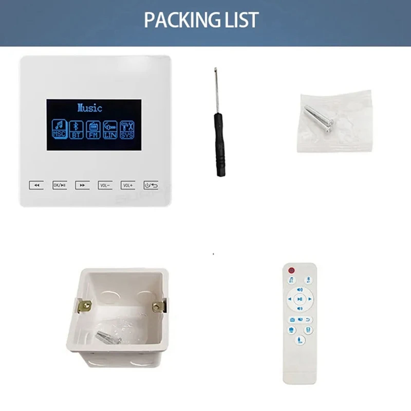 86 Bluetooth Mini Home Background Music System Is Compatible With Wall Mounted Amplifier Touch Key For FM TF