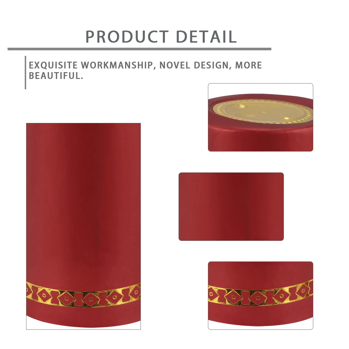 

100 Pcs Red Sealing Film Shrink Capsules for Mini Bottles Heat Plastic Burgundy Wrap Seals Sleeve Top Cover