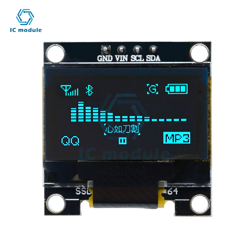 

0.96 inch OLED IIC Serial OLED Display Module 128X64 I2C LCD Screen Board White/Blue Yellow-Blue for Arduino