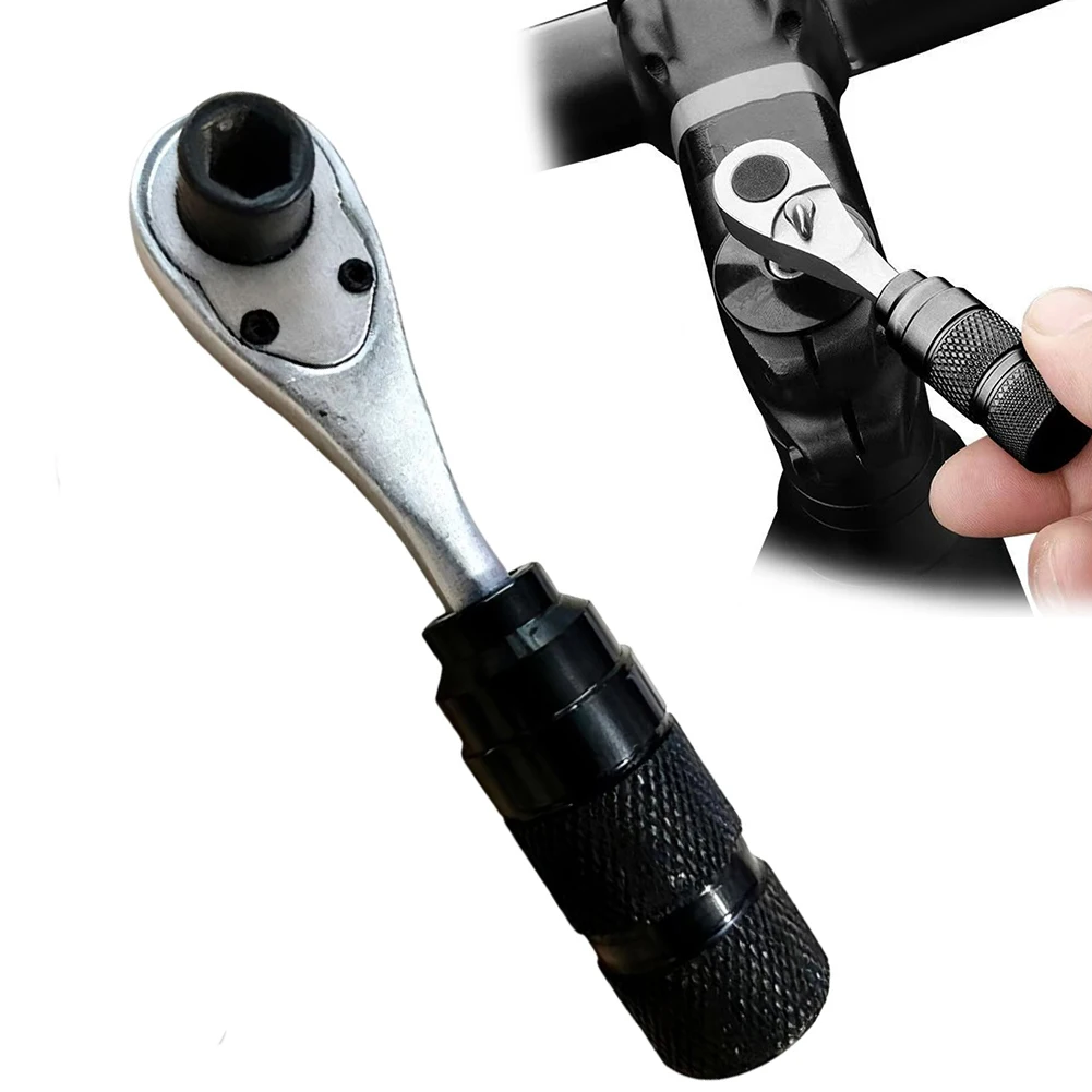 

4 In 1 For Mini Two-way Ratchet Socket Wrench For 1/4inch Screwdriver Bit Repair Power Tool Accessories