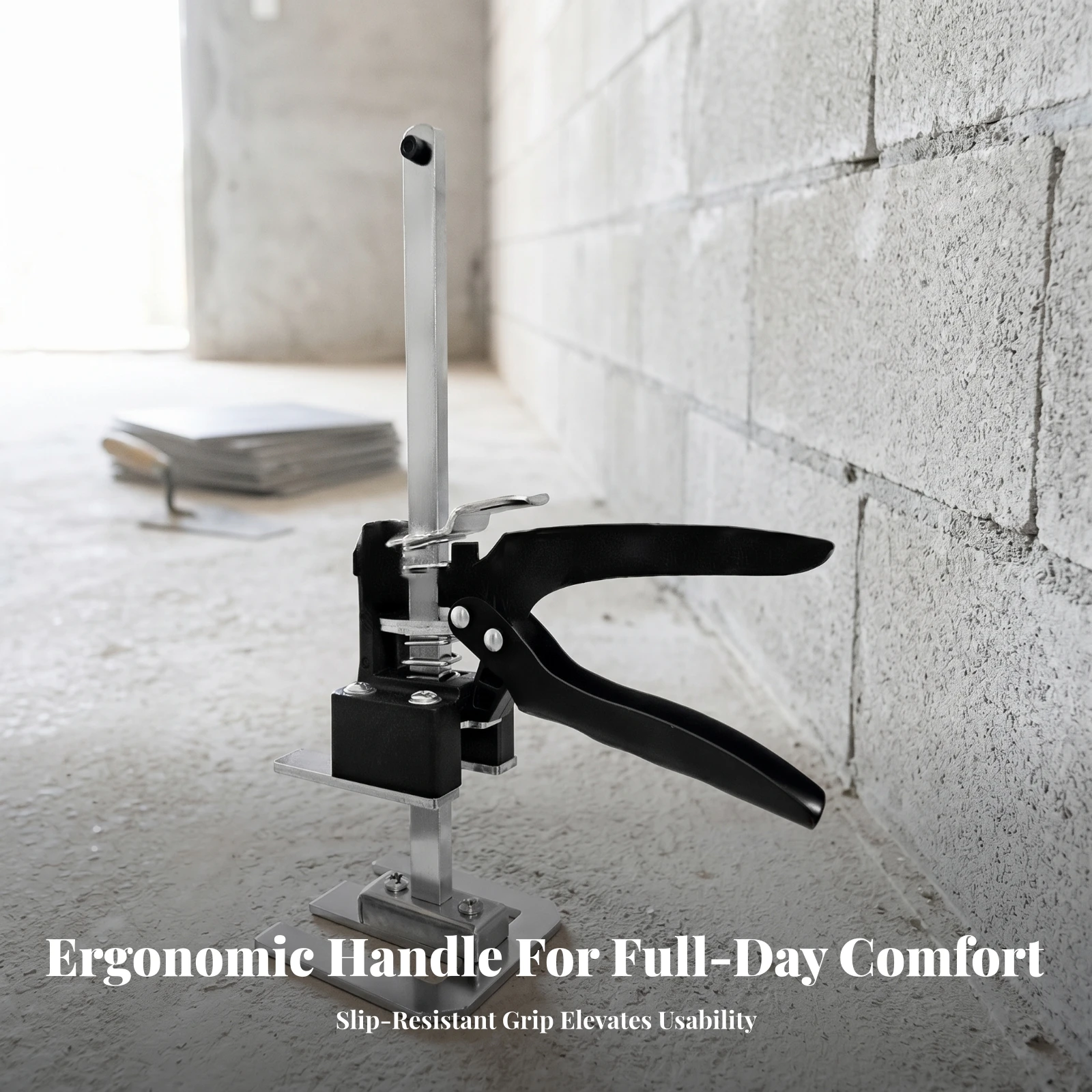 Tile Leveling Jack Flat Base Compact Manual Tile Lifter Masonry Lifting Tool Labor Saving Jack Accurate Positioning