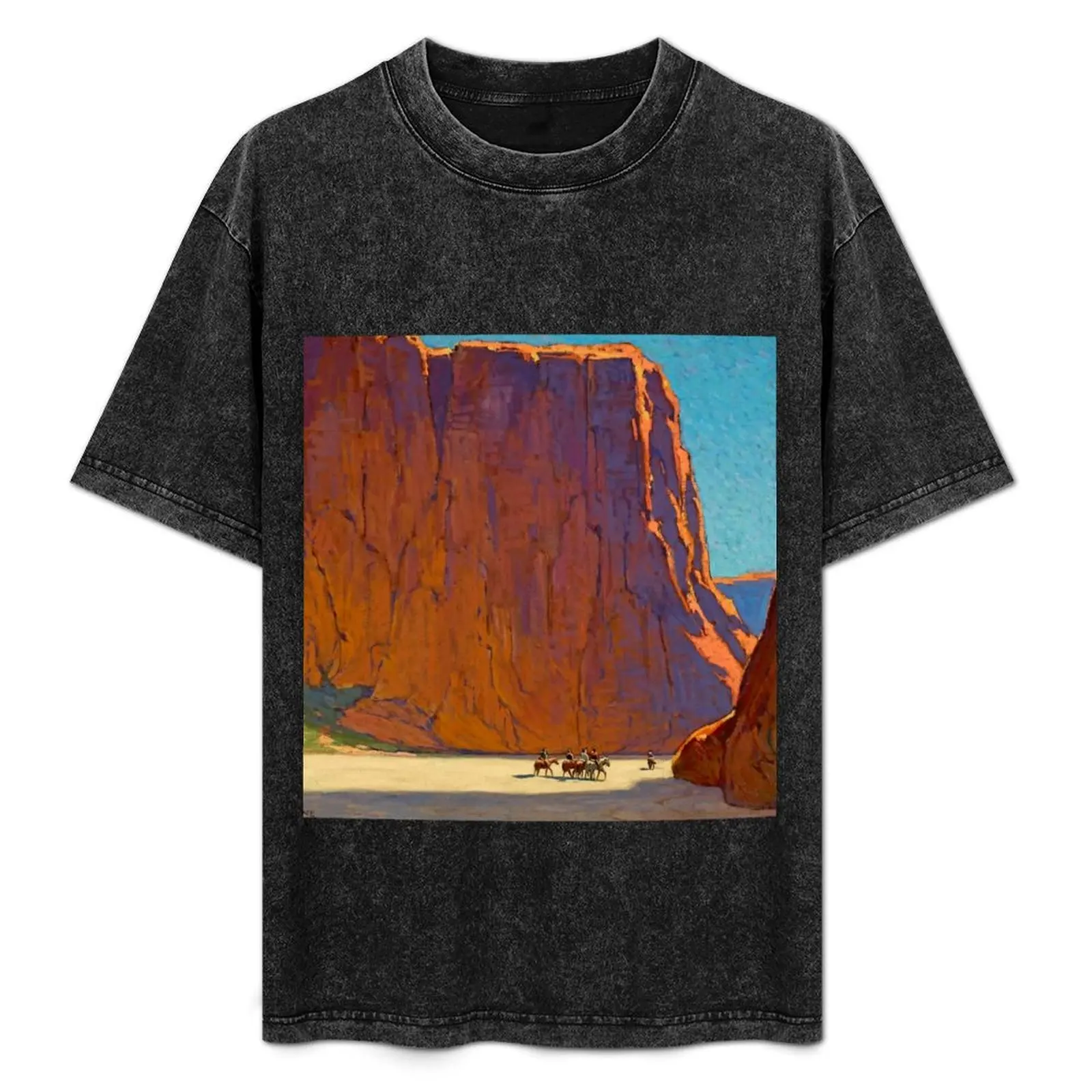 ※Sunset Canyon de Chelly§ de Edgar Payne Camiseta con estampado de estilo retro, top informal