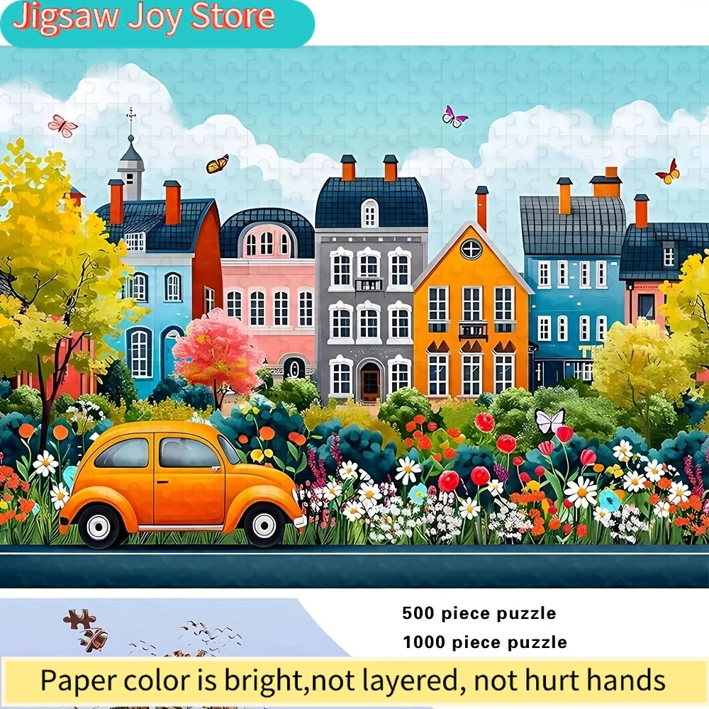 

500/1000pcs Adult Jigsaw Puzzle, High Quality, Stress-Relieving Fun Family Game, Ideal for Birthdays, Christmas, Halloween, an