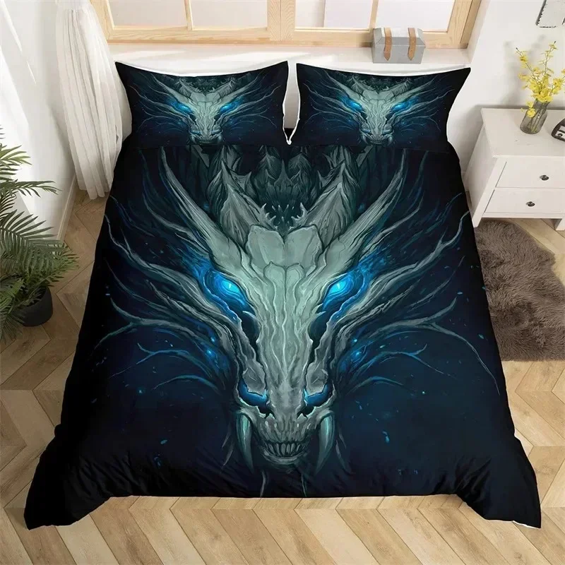 

Scientisfictional Dragon Bedding Set Duvet Cover Sheet Printed Bed Set Pillowcase Bed Full Queen King Size Comforter Bedroom