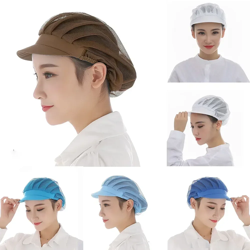 Xiasanxin-Gorra de malla sanitaria para hombre y mujer, gorro de Chef, ajustable, transpirable, antipolvo, para Taller de comida