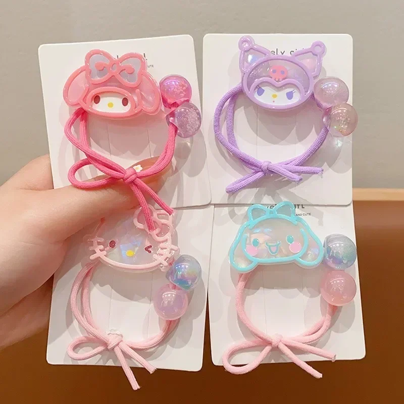 

Sanrio Anime Figures Cinnamoroll My Melody New Cartoon Cute Hair Tie Durable and Non-damaging Ponytail Hair Tie Hair Accessories