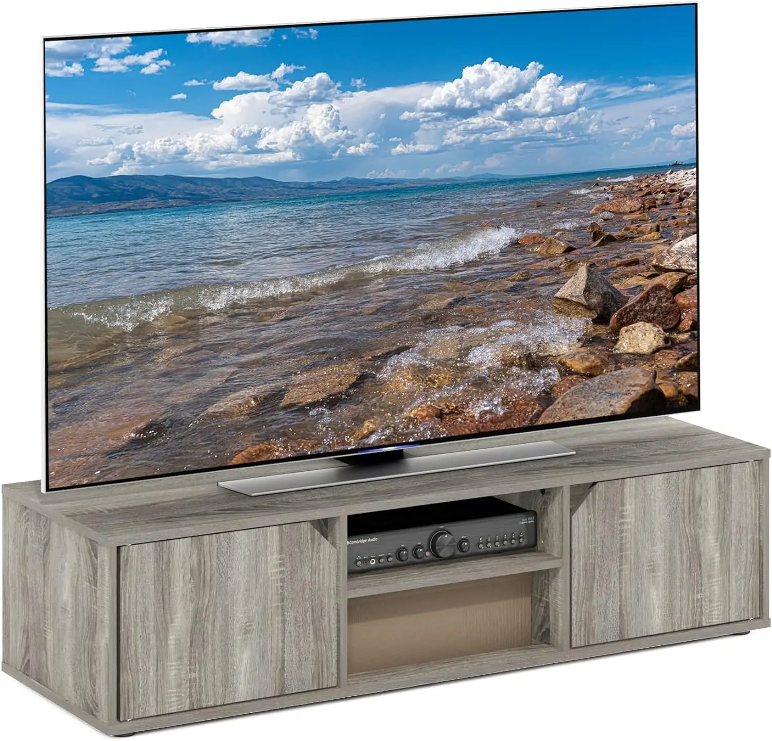 Furinno Klassieke Stand Voor Tv Tot 55 Inch, Frans Eiken