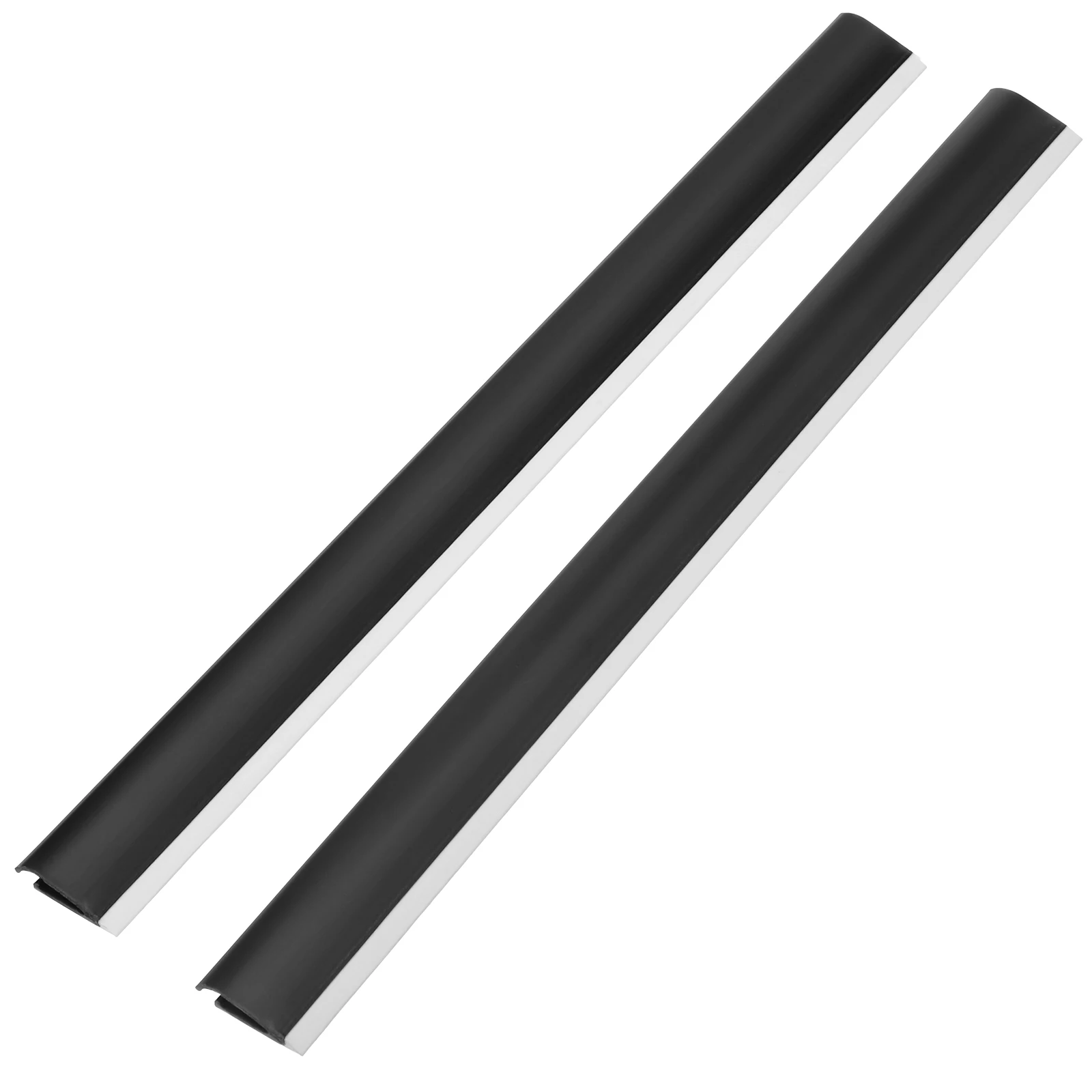 

2pcs Garbage Shovel Edge Strips Dustpan Lip Replacement Black Plastic Sealing Strip Durable Multi Functional Sweep Broom Set