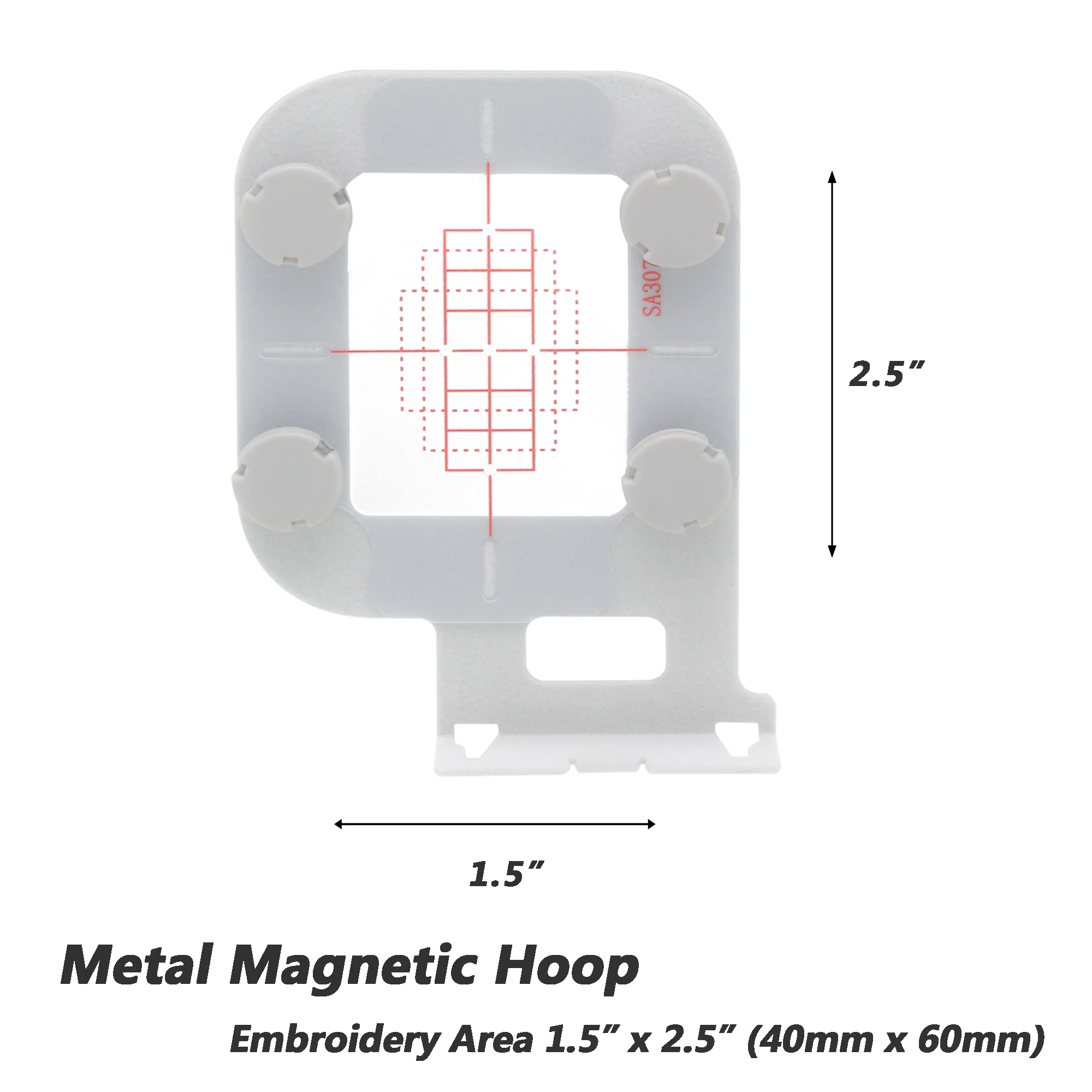 

SA442M 1.5* 2.5 in 40*60mm Metal Mighty Magnetic Hoop for Brother NQ1600E 1400E NQ3600D 3500D 4000D 2800D 2500D 1500D V7 V5 V3