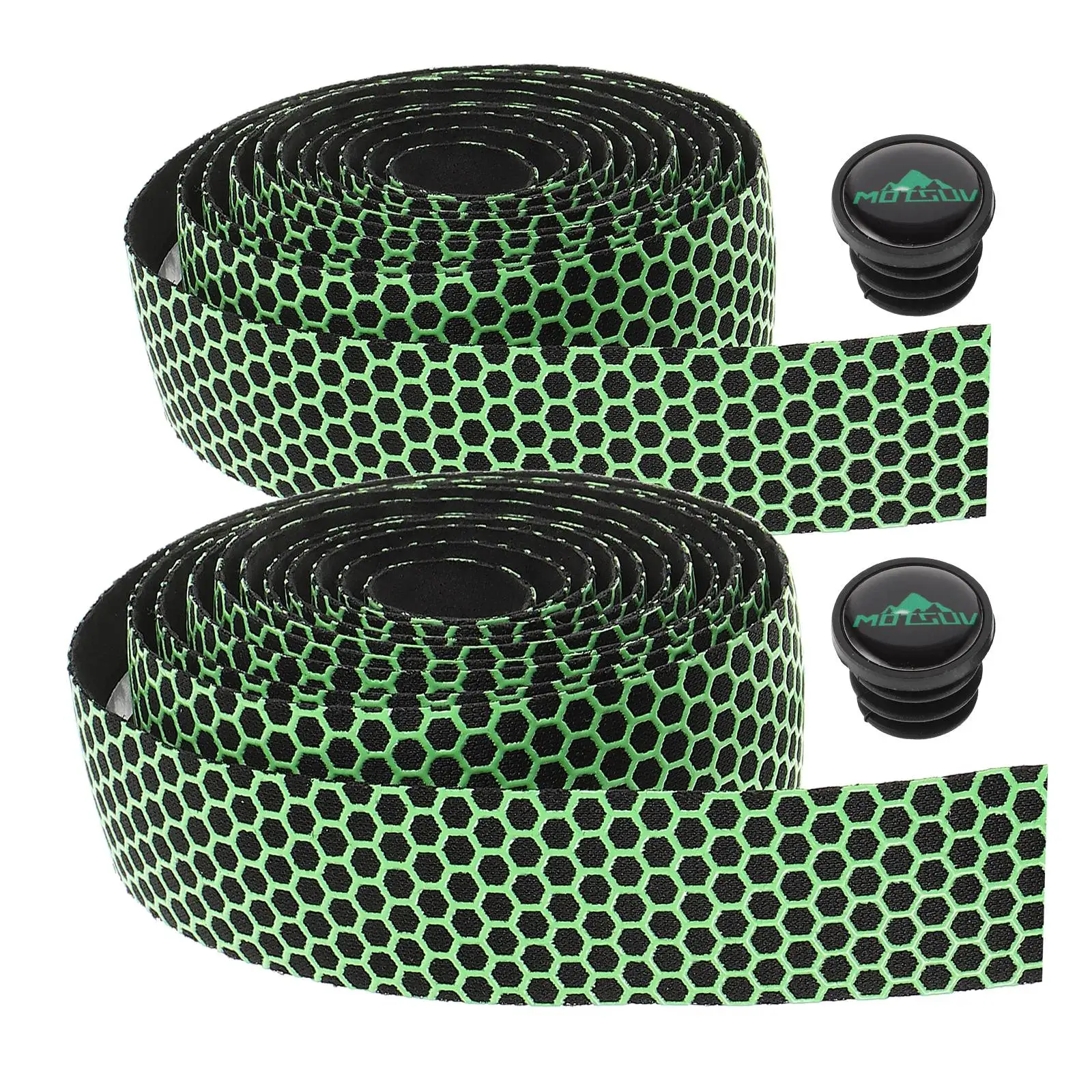 

Ленты для руля велосипеда, аксессуары для шоссейного велосипеда, зеленые ручки для верховой езды, силиконовые противоскользящие, впитывающие пот, вибрация