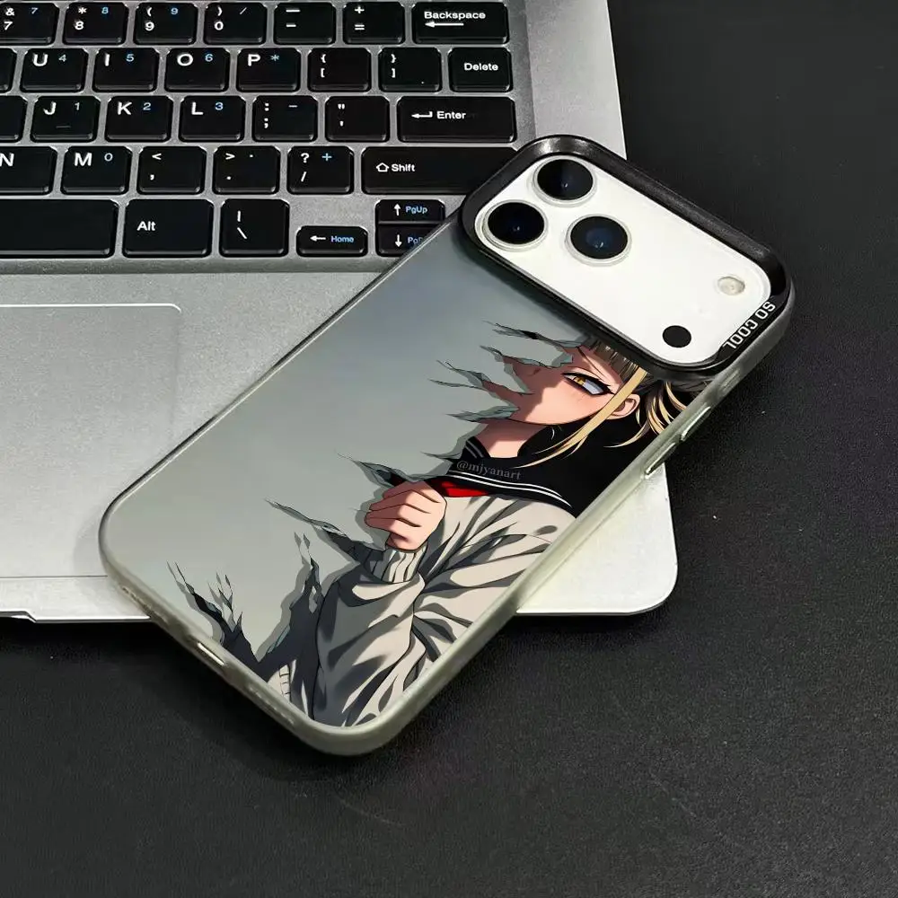 Himiko Toga A-Academia Hero Handyhülle für iPhone 17 16 15 14 13 12 11 Pro Max Air Matte Laser Aurora stoßfeste Handyhülle