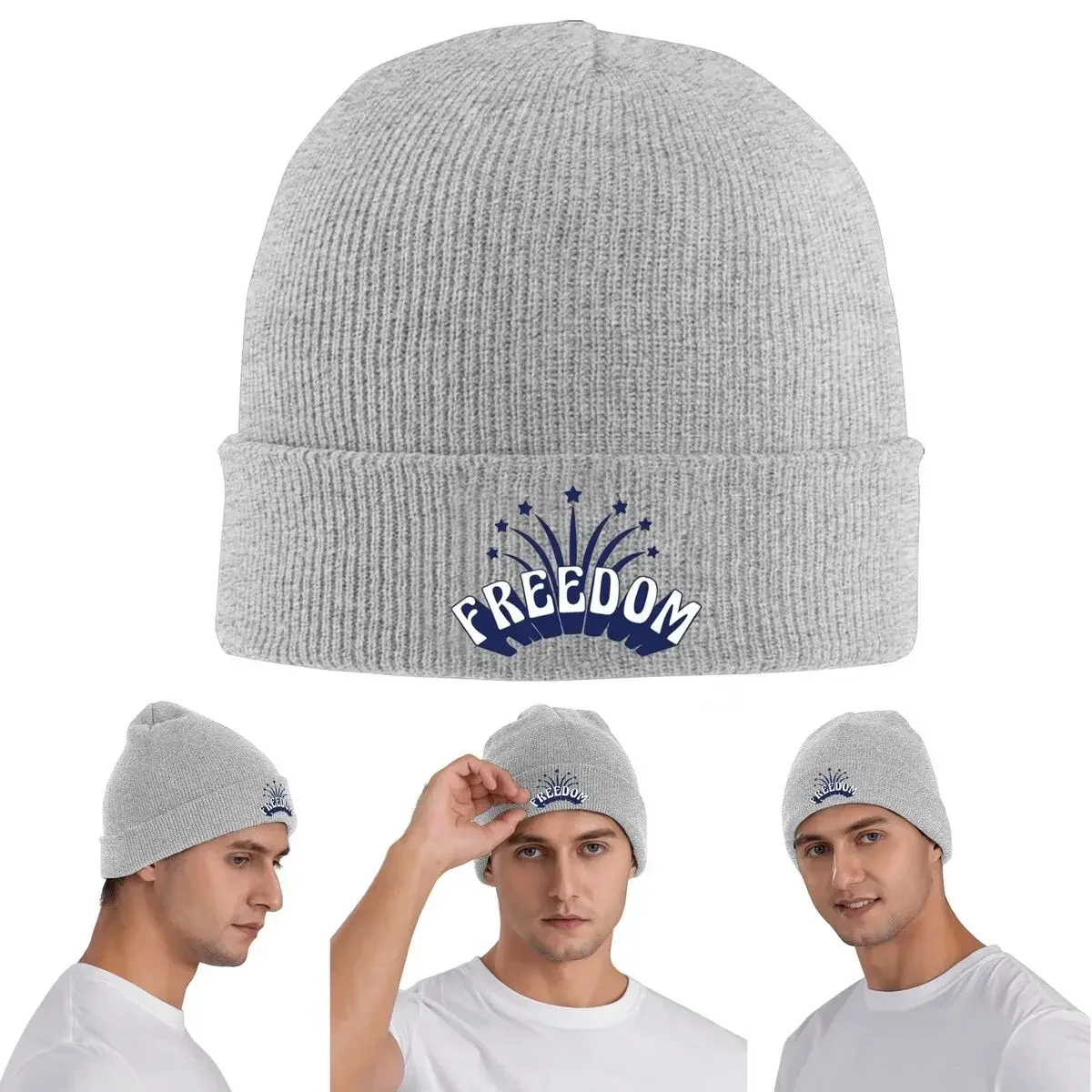 Charlie Kirk Freedom Warm Knitted Cap Winter Knit Bonnet Hat Skullies Beanies Hip Hop Caps For Unisex