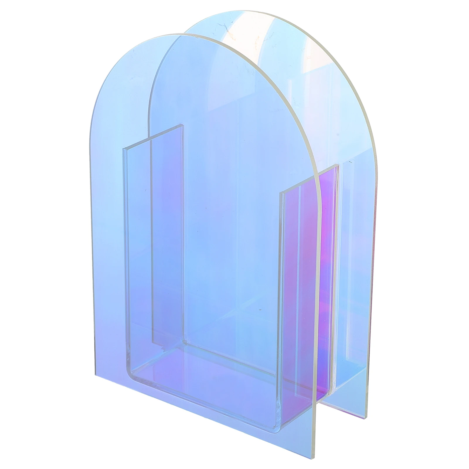 

Acrylic Vase Smooth Surface Home Office Decor Simple Style Flower Arrangement Container Geometric Shaped Shelf Pots Plants