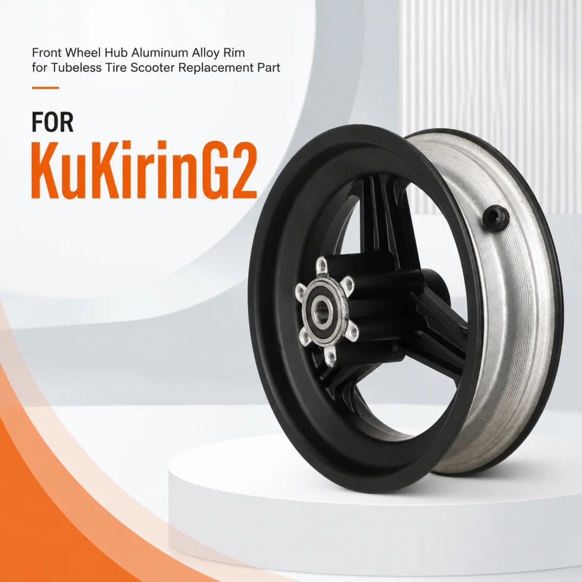 Image of KuKirinG2 Vorderradnabe Aluminiumlegierung Felge für Schlauchlosreifen Roller Ersatzteil