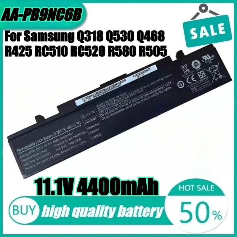 

New AA-PB9NC6B Laptop Battery for Samsung RC530 RC710 RC720 RC730 RF410 RF510 RF710 RF411 RF511 RF711 RF712 RV409 RV413 RV415