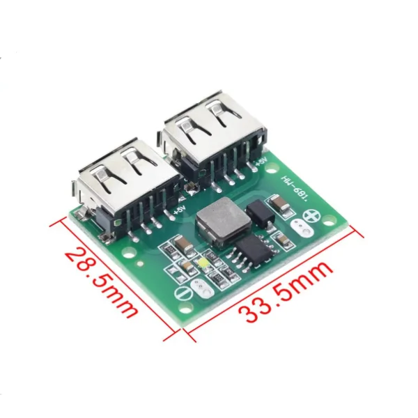 12V-24V to 5V dual USB socket 3A DC-DC car charging regulator charging module