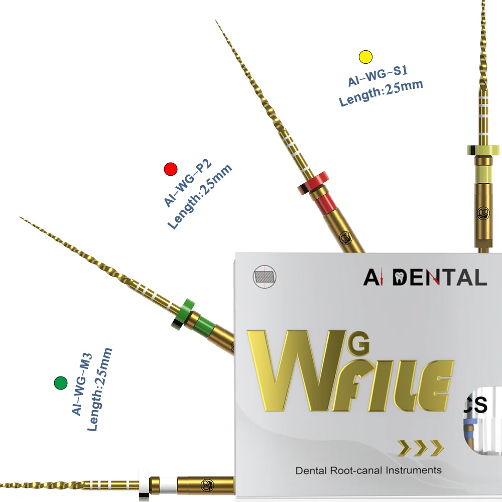 

AI-WG Loving File Dental Root Canal Files WaveOne System 25mm Heat Activated Endomotor Rotary Needles 4pcs/pack or 10sets/box