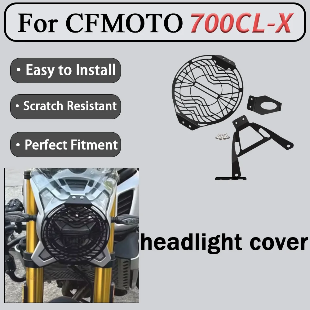 For CFMOTO CL-X700 Modified headlight net Retro headlight cover Car light insect net Car light modification accessories