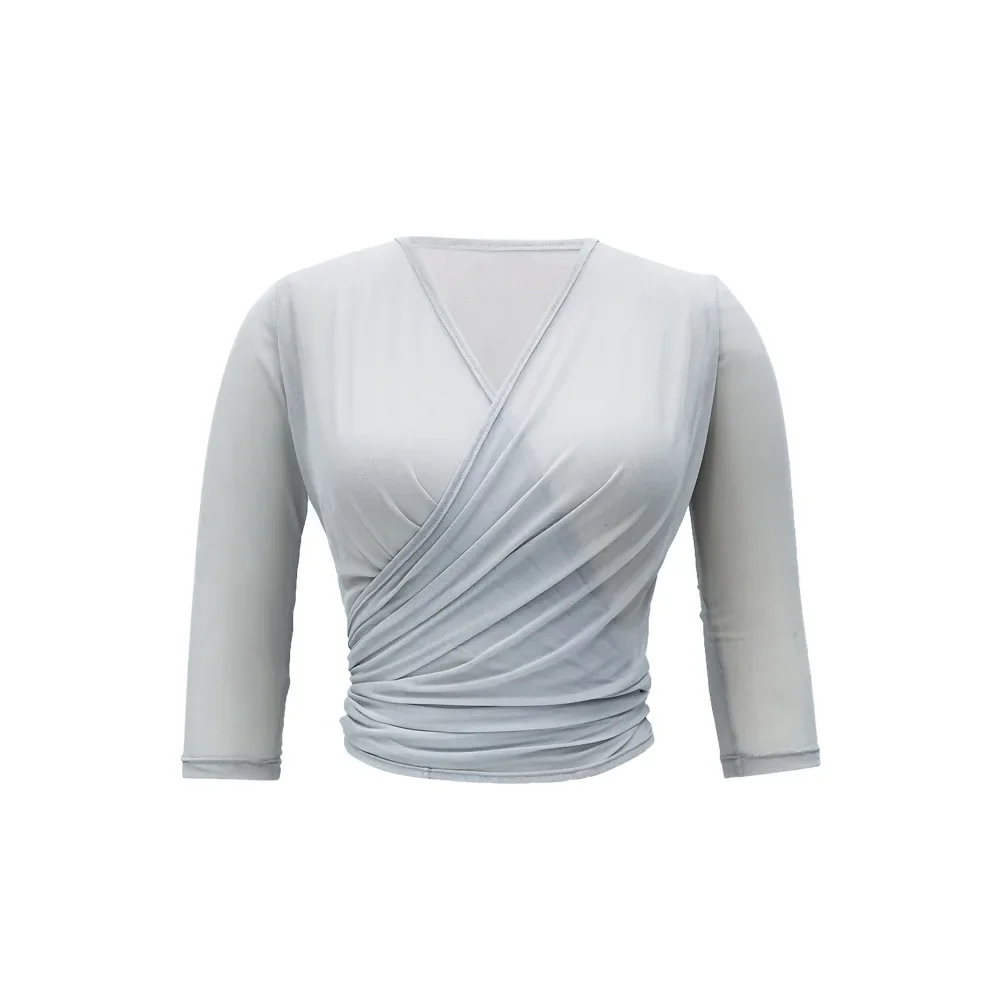 MiDee de Danse Classique Top Costume Femmes Filles Trois-quarts Manches Longues Multivoies Porter Combinaison Décontracté Plage Crème Solaire Veste