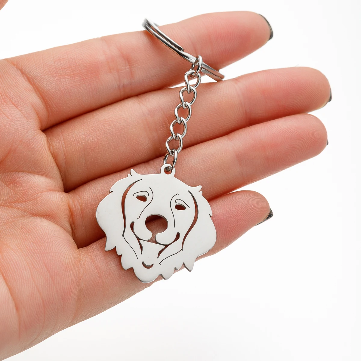 French Bulldog Keyring Rings For Women Cute Animal Stainless Steel Keychain Accessories Gifts For Girlfriend Designer Keyholder