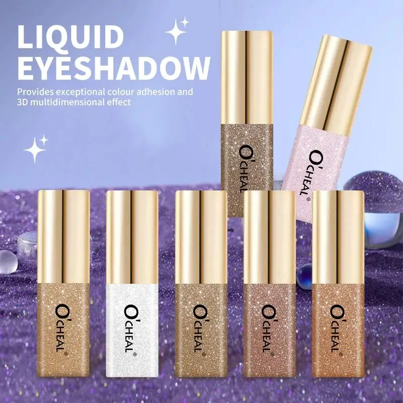 ظلال عيون سائلة لامعة صغيرة، مكياج لامع مقاوم للماء، ألماس معدني لامع، مستحضرات تجميل أنيقة تدوم طويلاً