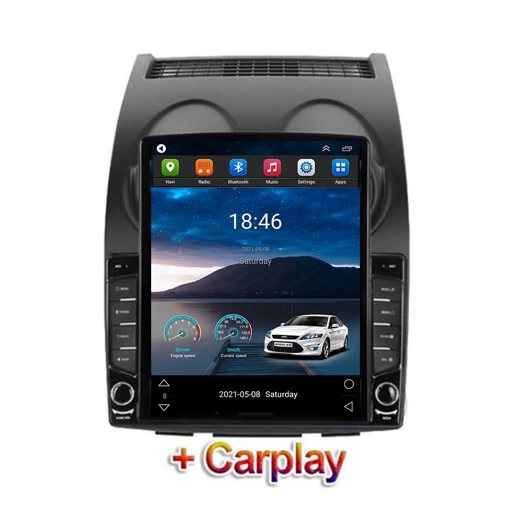 

Вертикальный экран 10,4 дюйма в стиле Tesla, Android 13,0, для Nissan Qashqai 1 J10, автомагнитола, DVD, мультимедийный плеер, GPS-навигация, камера