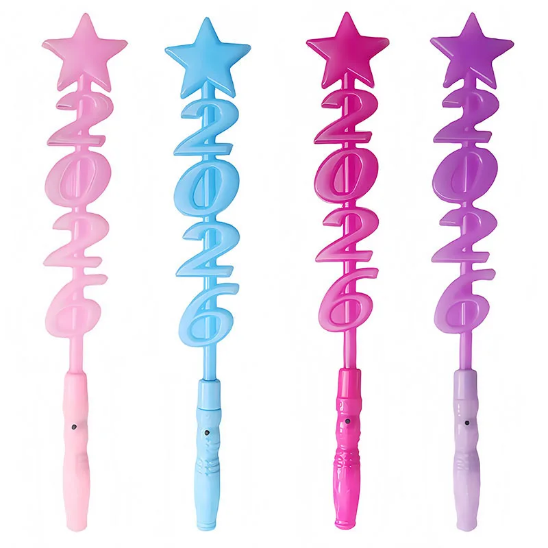 1pcs Glowing Rods 2026 Flashing Light Up Concert Prom New Year's Eve Party Props Activities Luminous Star Rods LED Light Toys