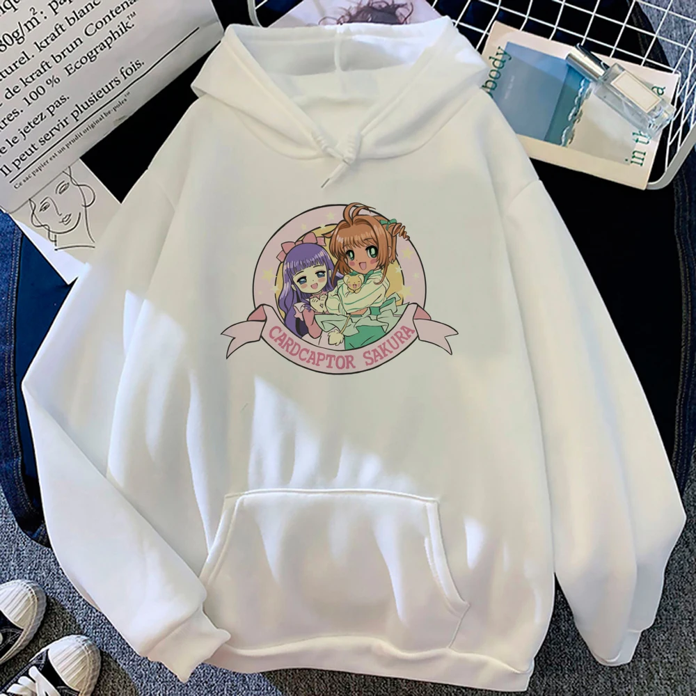 Cardcaptor Sakura hoodies women Kawaii graphic anime Fleece pulls sweatshirts female japanese sweater