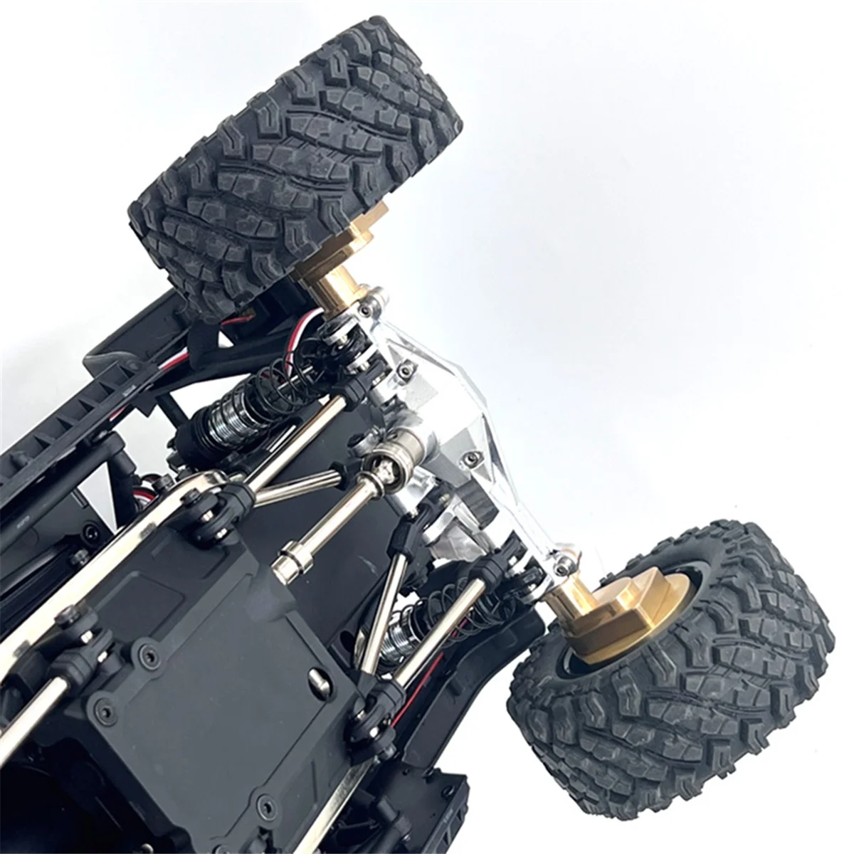 N18R RC カーリアアクスルハウジング真鍮リアカップドアアクスルカバーキット 1/12 H12Y H12Y+ RC カーアップグレードアクセサリーシルバー