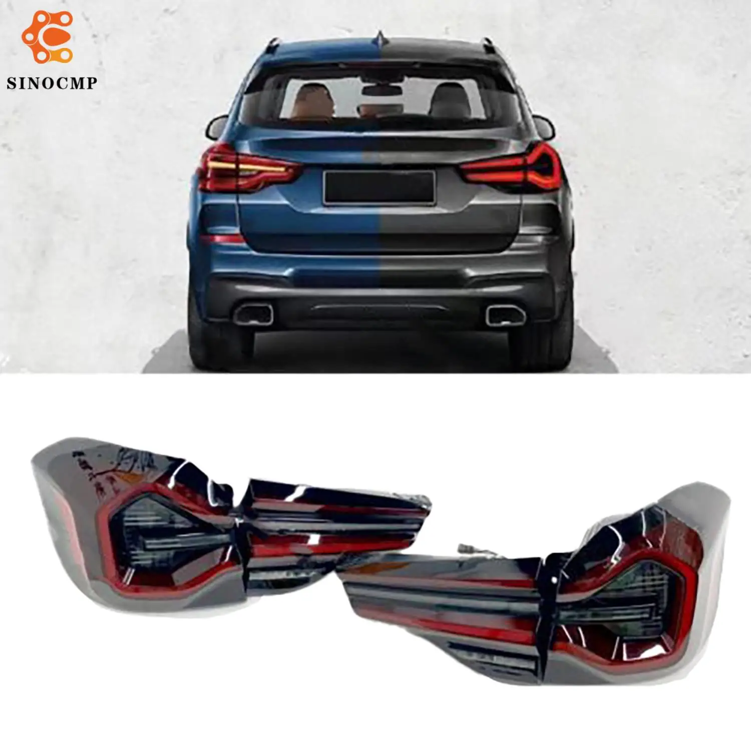 2Pcs Upgraded Tail Lamp Led Para Carro For BMW X3 2018-2021 G01 G08 Appearance To 2022 Car Light Assembly