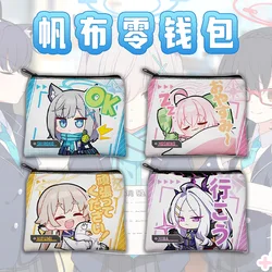 Blue Archive Game Peripherals Cute Fashion Canvas Coin Purse Wallet Portable Arona Aris Aru Shiroko Midori Hifumi Hina Hoshino