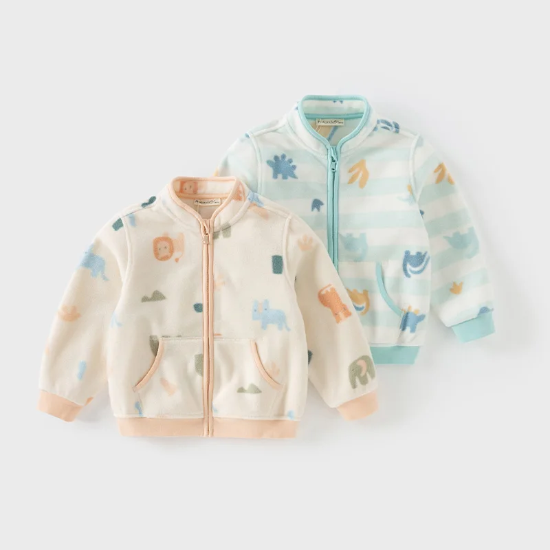 Dave Bella Boys Girls Coat Spring Autumn Print Kid Top New Printed Knitted Coat Children Clothes DB396-AA