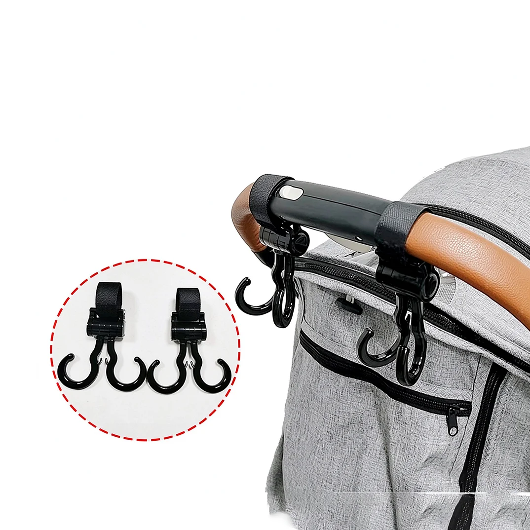 1/2PCS Baby Bag Stroller Hooks Outdoor Stroller Mommy Bag Hanger Accessories Large Hook Shopping Prop Multifunction Pram Hook