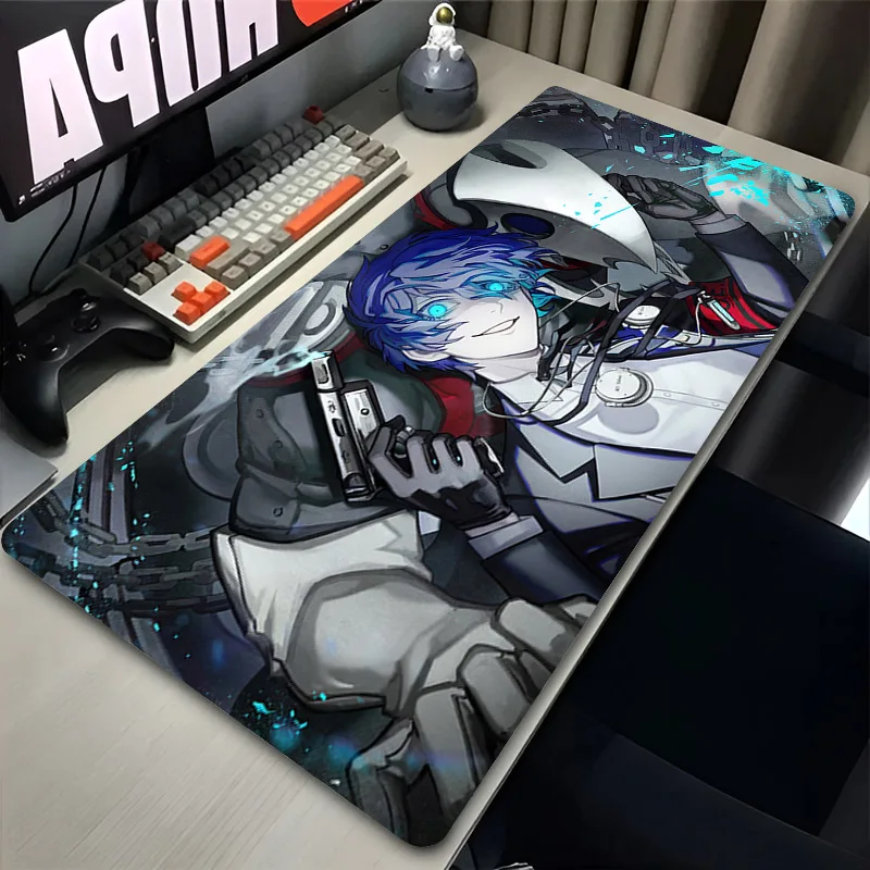 Large Mouse Pad P-Persona 3 Anime Desk Mat Non-Slip Laptop HD Printing Mousepad Gaming Accessories Keyboard Mouse Mats PC Carpet
