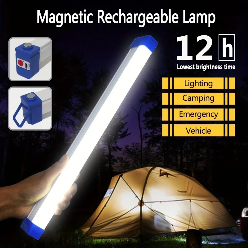 

17-72cm Led Rechargeable Tube Light Magnetic Lights Home Portable USB Camping Night Bulb For Emergency Outdoor Lighting Lamp