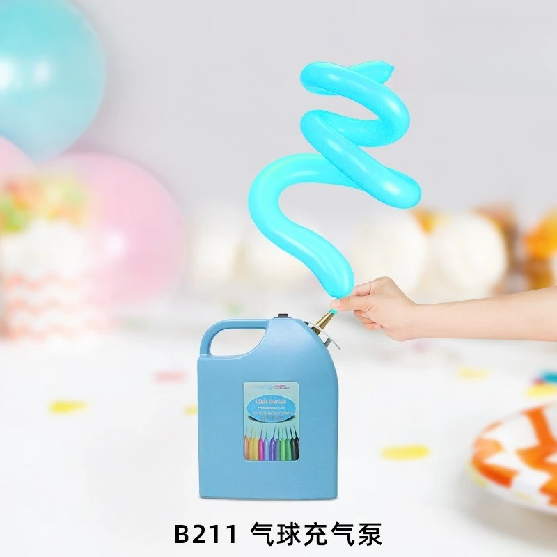 Rechargeable Battery Powered Dual Outlet Balloon Inflator Electric Air Pump for Round and Long Strip Balloons