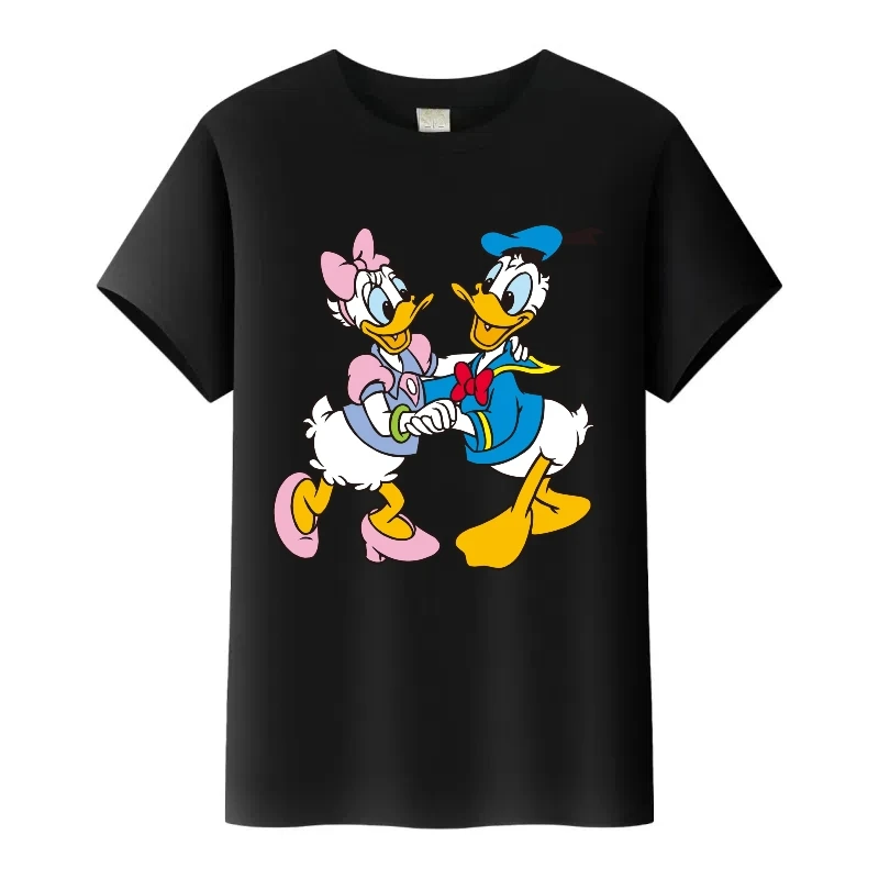 

Fashion Disney Cartoon Mickey Mouse Print Clothes Summer Girl Tops Women Tshirt Harajuku Kids t-shirt Y2K Family Tees Man Blouse