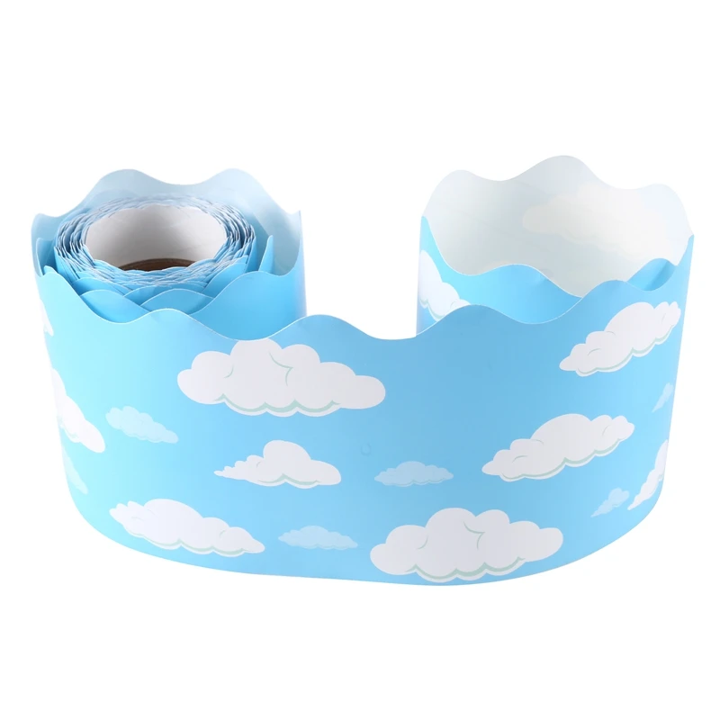 Scalloped Bulletin Board สติกเกอร์ขอบ Bulletin Board สติกเกอร์ขอบ Board Trim สําหรับตกแต่งห้องเรียน 32.8 ฟุต