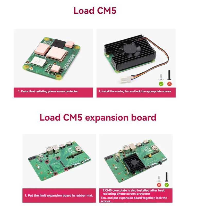 3007 Cooling Fan For Raspberry Pi Compute Module 5 5V 8000RPM PWM Radiator Aluminum Alloy Heat Sink For CM5
