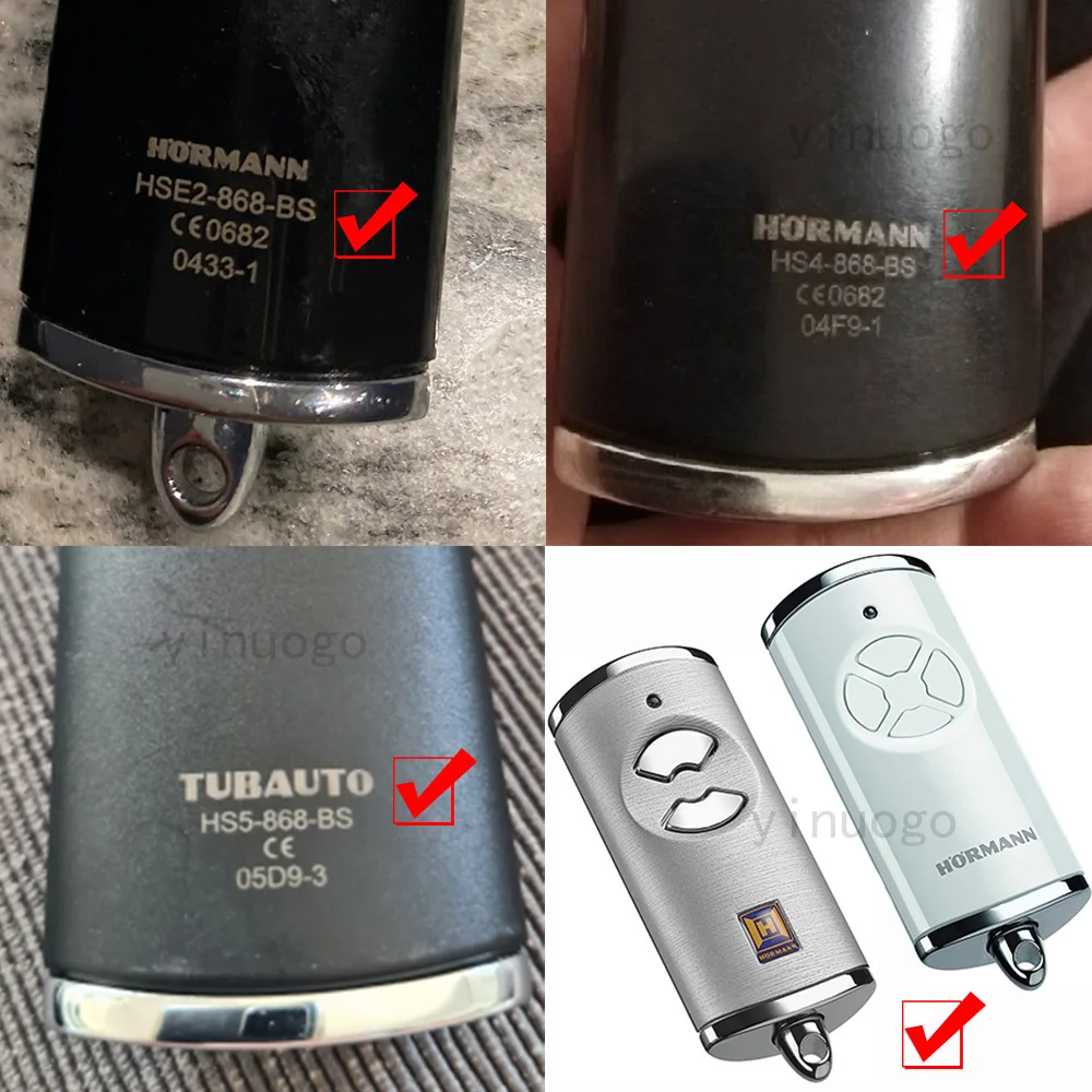 Imagem -03 - para Hormann bs Series 868mhz Garagem Porta Controle Remoto Hormann Hse2 Hse4 Hs1 Hs4 Hs5 Hss4 Hsp4 868 bs Garagem Porta Abridor