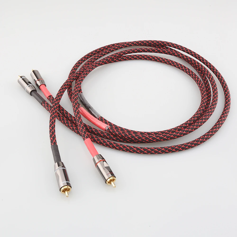 

2Pcs/Pair CANARE Professional Audio Grade RCA Cable Audio Male RCA to RCA HIFI For Amplifier DAC TV / 0.2M- 10M