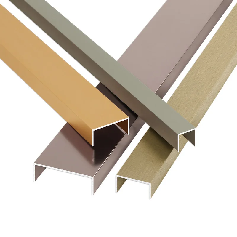 Customized Aluminum Alloy U-Shaped Slot Ceiling Line Background Wall Trim Decorative Strip U-Shaped Cardboard Closing Strip