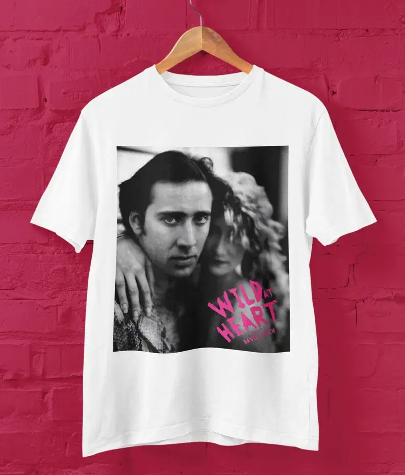 Wild At Heart Movie Crewneck T-shirt, David Lynch, Nicolas Cage, Laura Dern, Cool Birthday Gift for Movie Lovers, Unisex,