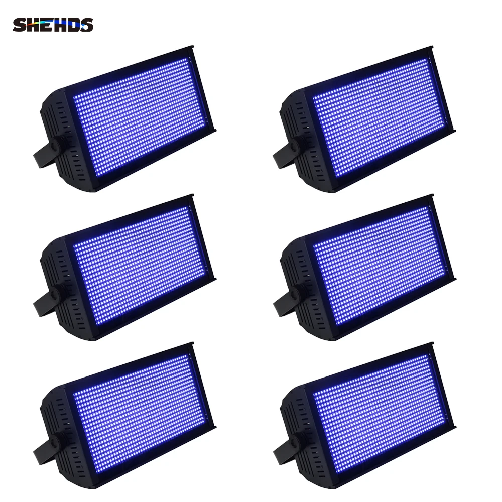 6PCS SHEHDS LED 200W RGB Marquee Strobe Light Blinder Effects  For DJ Wedding Nightclub Party