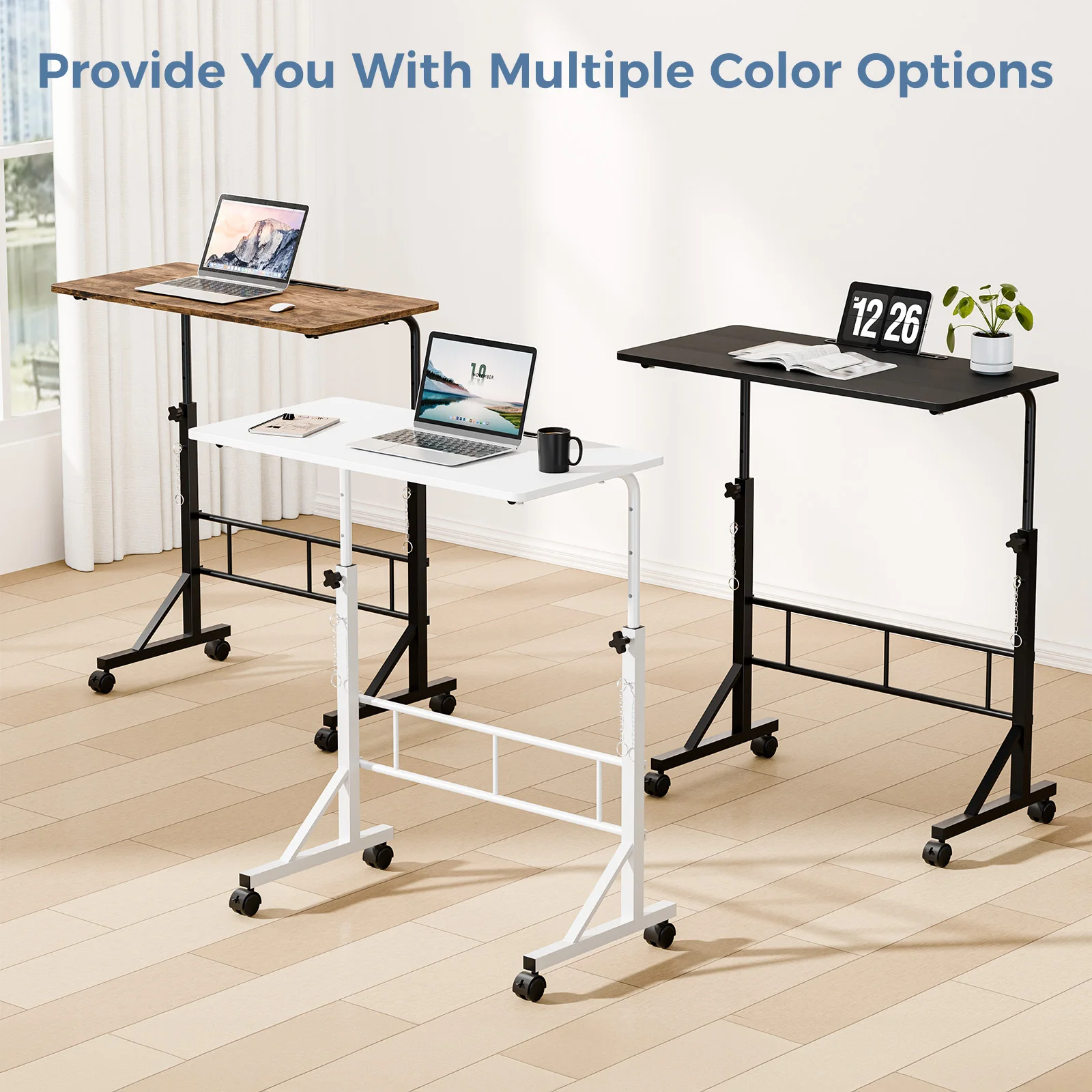 Desk paired with walking pad