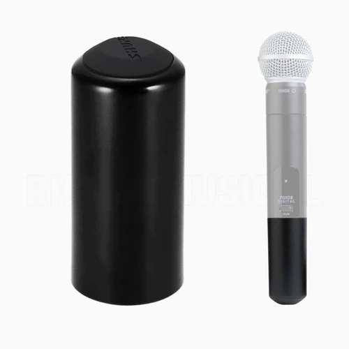 Reemplazo de la tapa de la batería para Shure BETA58 BETA58A SM58 Vocal Wired, negro brillante
