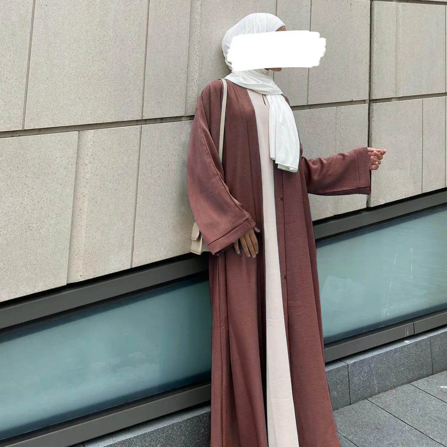 Casual Kimono Abaya Turkey Plain Crepe Open Abayas for Women Dubai Islamic Clothing Muslim Hijab Dress Ramadan Eid Kaftan Robe