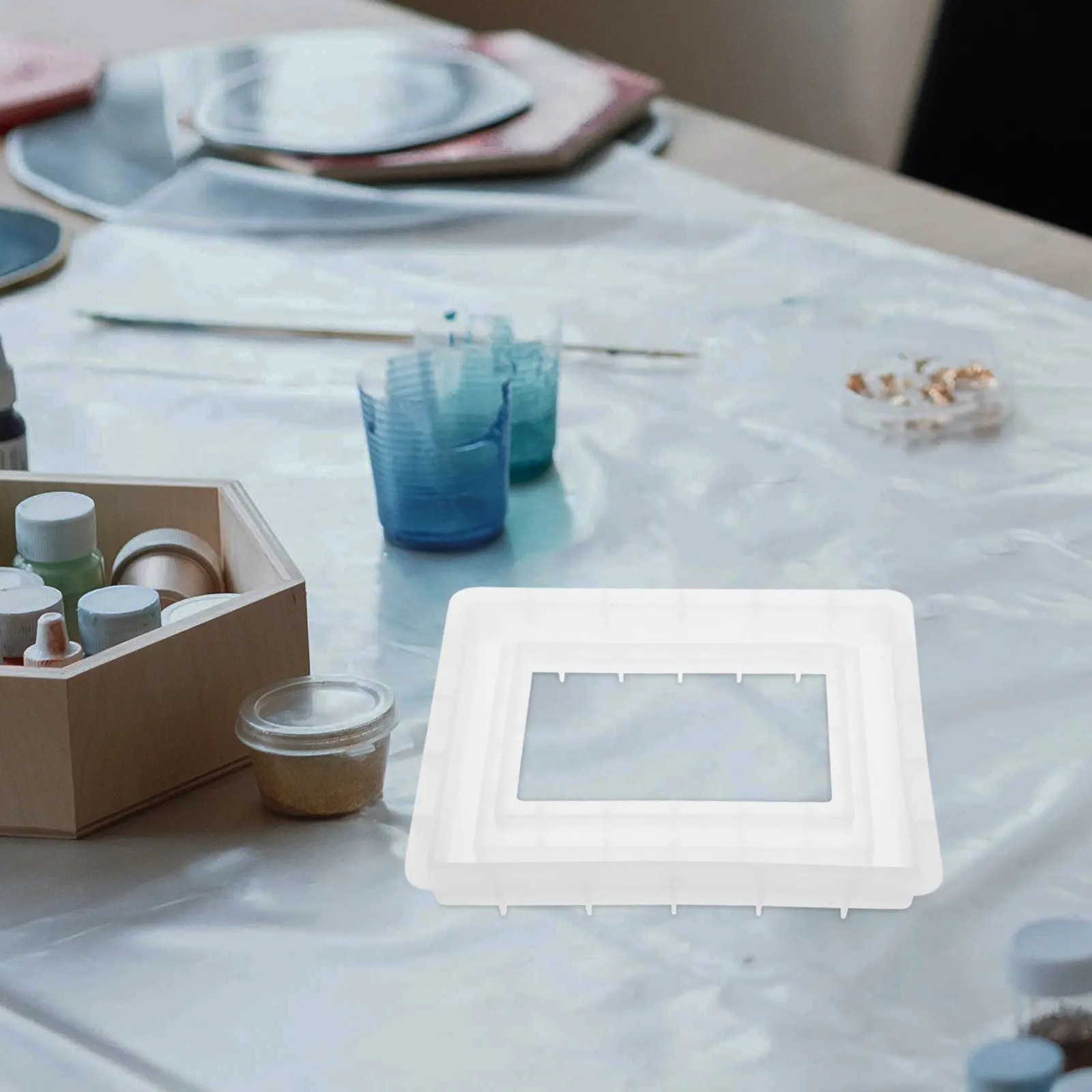 

Rectangular Photo Frame Epoxy Resin Mold Silicone Casting Mold for DIY Crystal Drop Crafts Personalized Gift Making Birthday