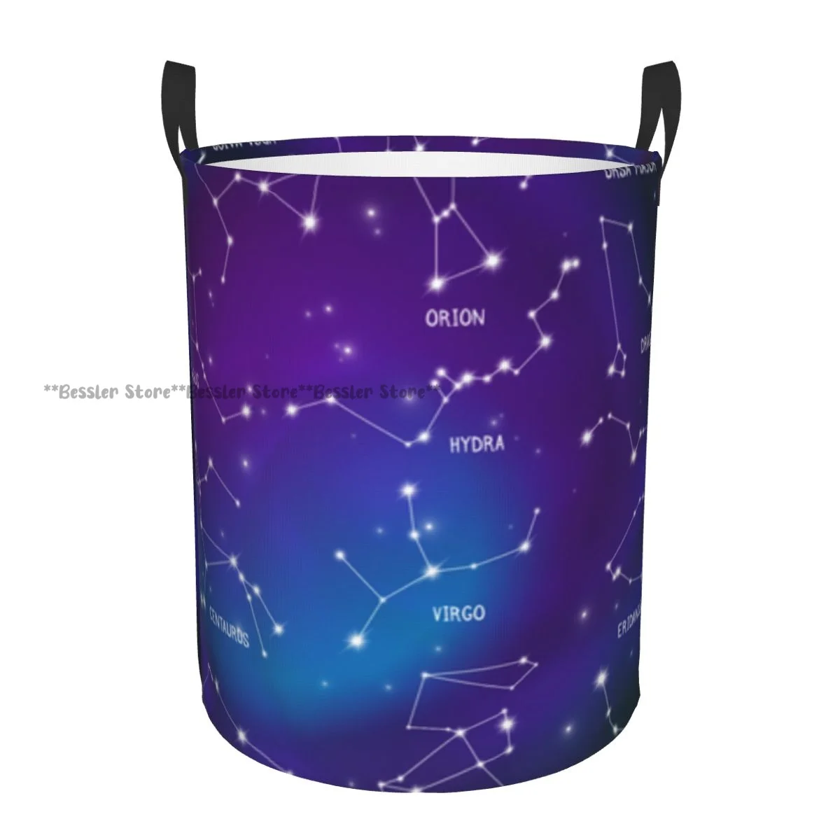 Astronomical Celestial Sphere Constellations Storage Bag Household Dirty Laundry Basket Folding Bucket Clothes Organizer