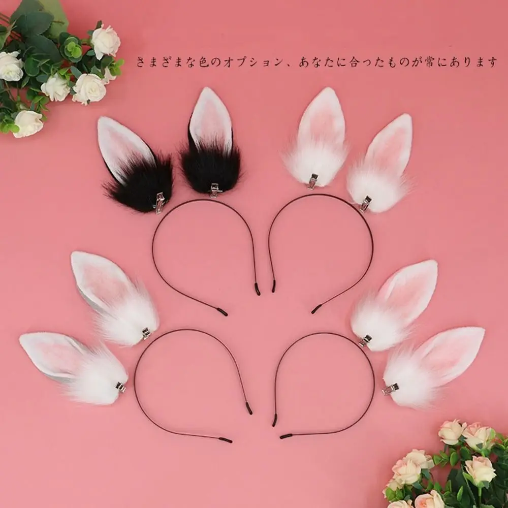 

Hair Hoop Bunny Girl Hair Clip Cosplay Props Rabbit Ears Headband Girls Hair Accessories Korean Style Headband Plush Hairband